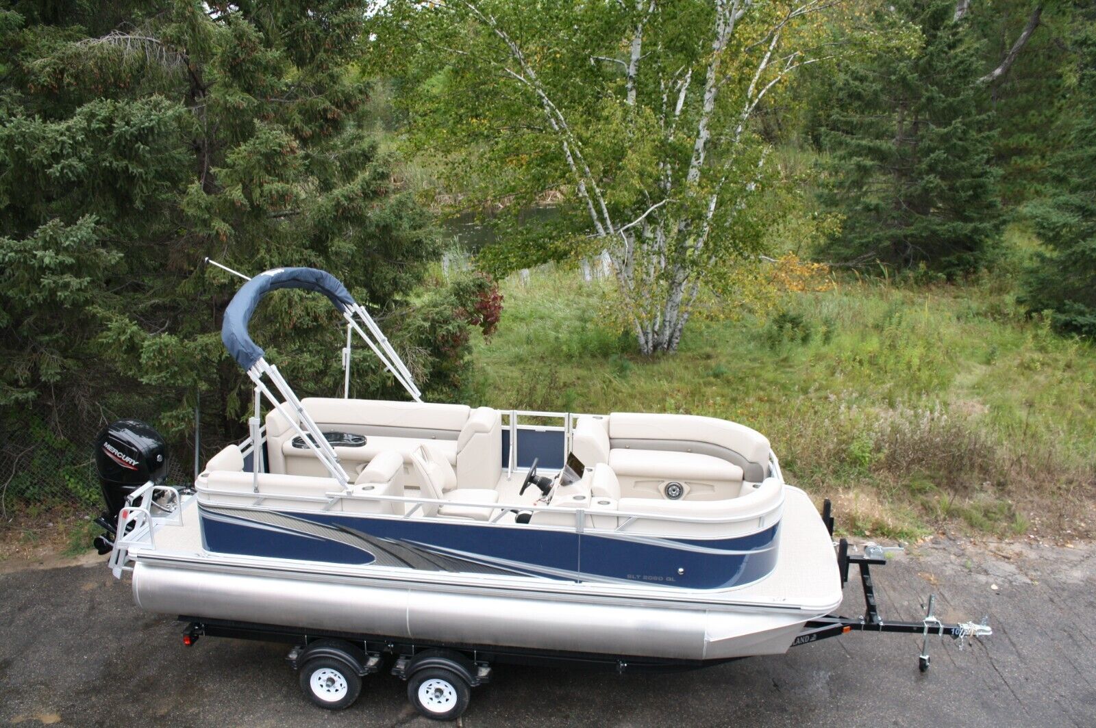 New 20 Ft Quad Pontoon Boat 115 Four Stroke And Trailer