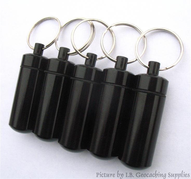 10pcs Metal Bison Tube Geocache Containers (black Or Mix, With O-ring)
