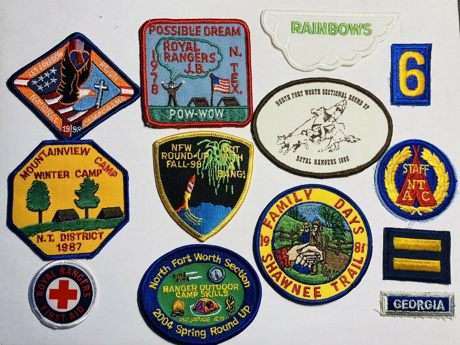 Royal Rangers Patch Lot Rr Camping Fraternity Vintage 13 Total In Lot