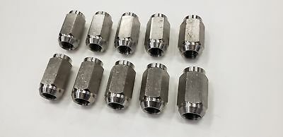 Ten (10) Pack Solid 304 Stainless Steel 1/2-20 Lug Nuts For Trailer Wheel Rim