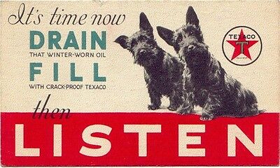 Scottish Terrier Texaco Oil Listen Refrigerator / Tool Box Magnet