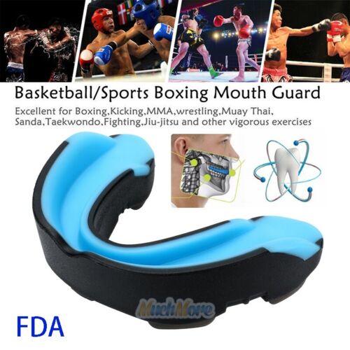 Gel Gum Mouth Guard Shield Case Teeth Grinding Boxing Mma Sports Mouth Piece Fda