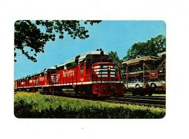 1963 Burlington Route Railroad Pocket Calendar (car Carrier Train Car)