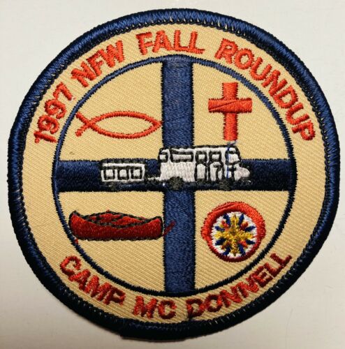 Royal Rangers Patch 1997 Nfw Fall Roundup   Camp Mcdonnell Cross Canoe