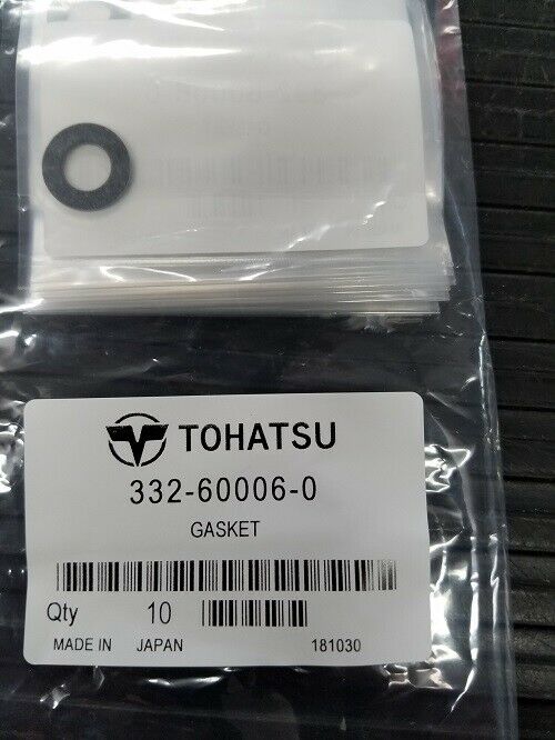 332600061m Or 332-60006-1 Tohatsu Drain & Fill Screw Gaskets (package Of 10)