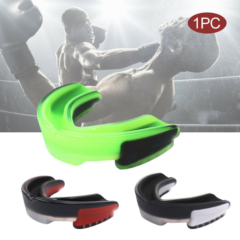 Basketball Teeth Protector MMA Boxing Sanda Mouth Guard Gel Gum Shield With Case