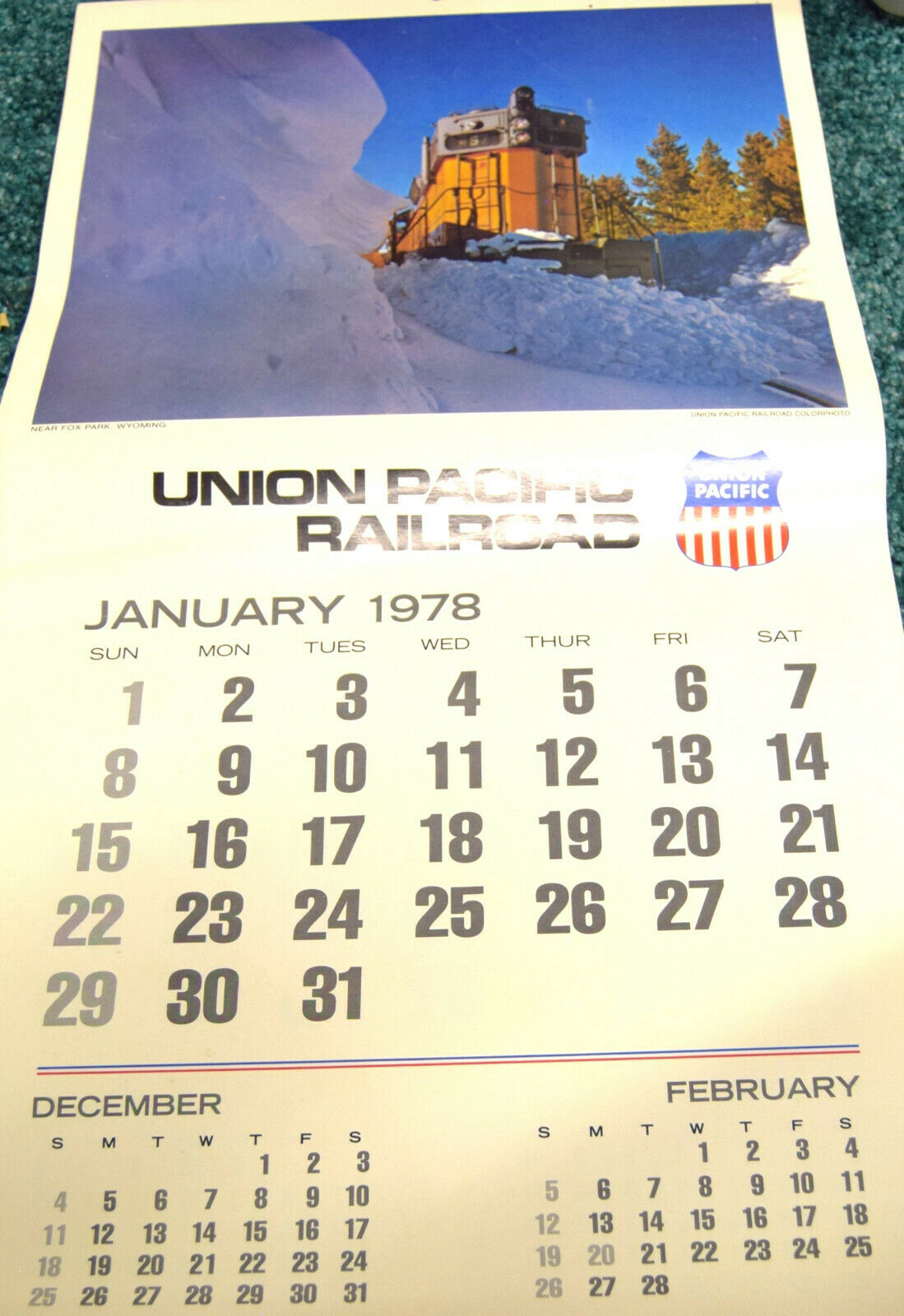Train Calendars Lot Of 4 Union Pacific Railroad 1975-1978-1979-1980*