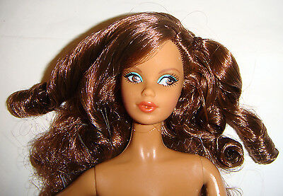Nude Barbie Doll Long Curly Hair AA Model Muse Barbie Dolls For Ooak mn164