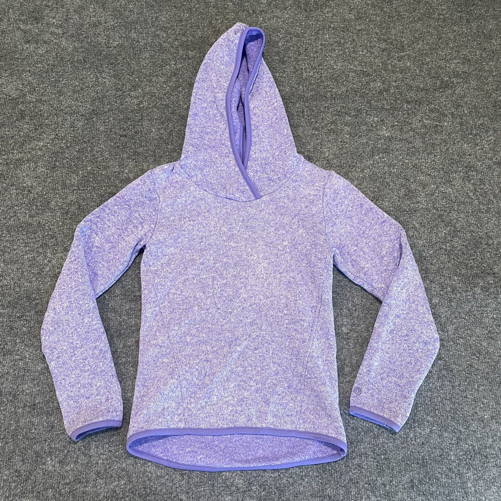 Champion Hoodie Girls Medium (7-8) Heathered Purple Pullover Hooded Sweatshirt M