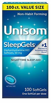 Unisom Sleepgels Nighttime Sleep Aid With Diphenhydramine, 100 Softgels