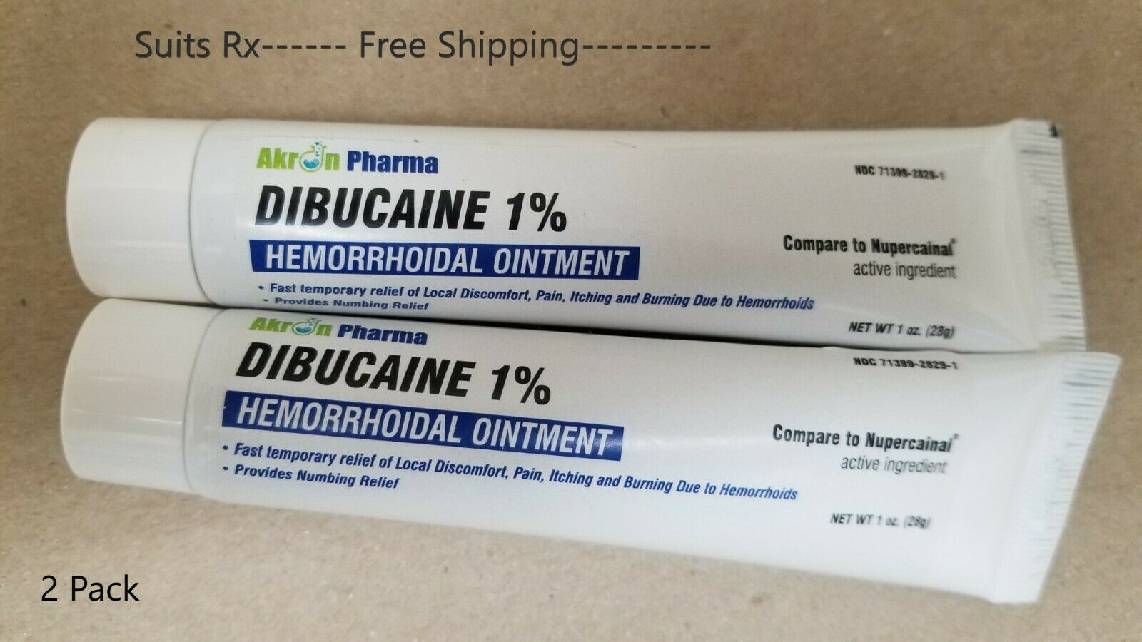 Dibucaine 1% Hemorrhoidal Ointmemt 2 Pack!! Exp 11/22 Free Shipping