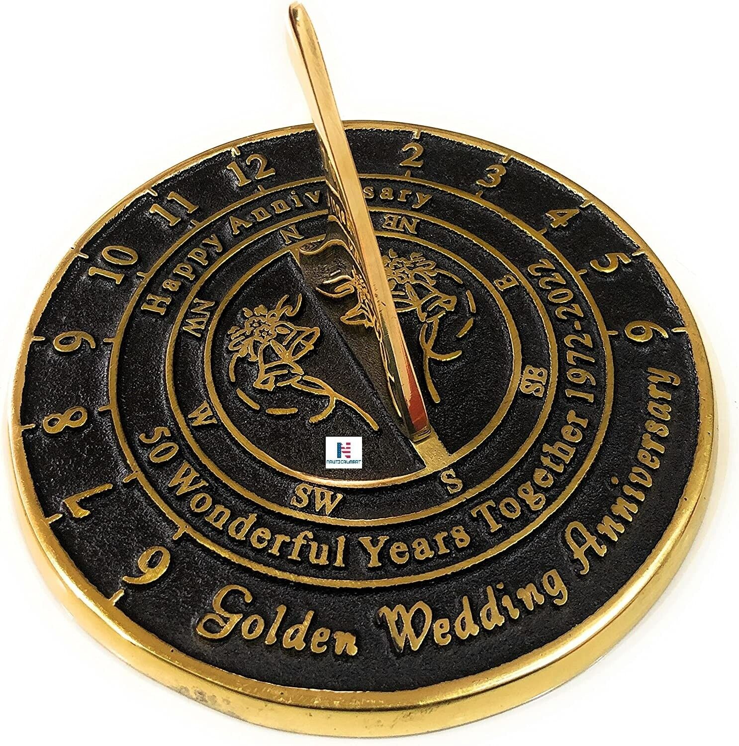 50th Unique Wedding Anniversary Sundial Gift For Couples/great Gift