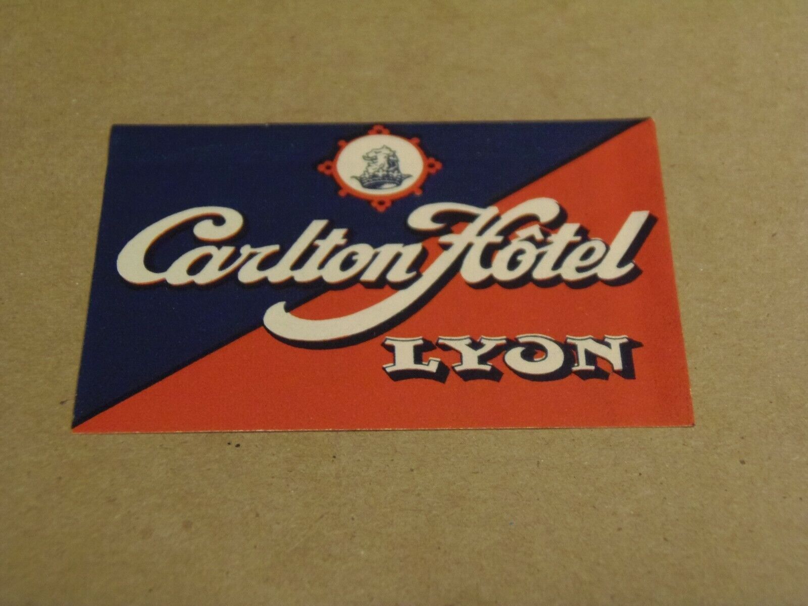 Carlton Hotel, Lyon, France Luggage Label 7/20