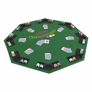Folding PokerTable For 8 Players/Black Jack Poker Game Table - U.S. Stock -