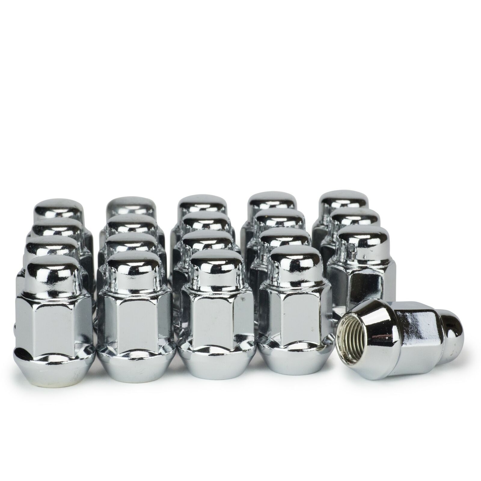 20 Lug Nuts 7/16-20 Chrome Bulge Acorn 3/4 Hex Wheel Nut Firebird Gto Cutlass Gm