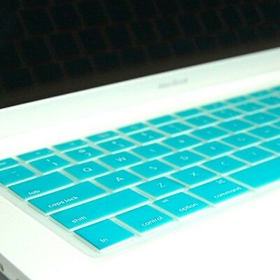Aqua Blue Silicone Keyboard Cover Skin For Macbook 13