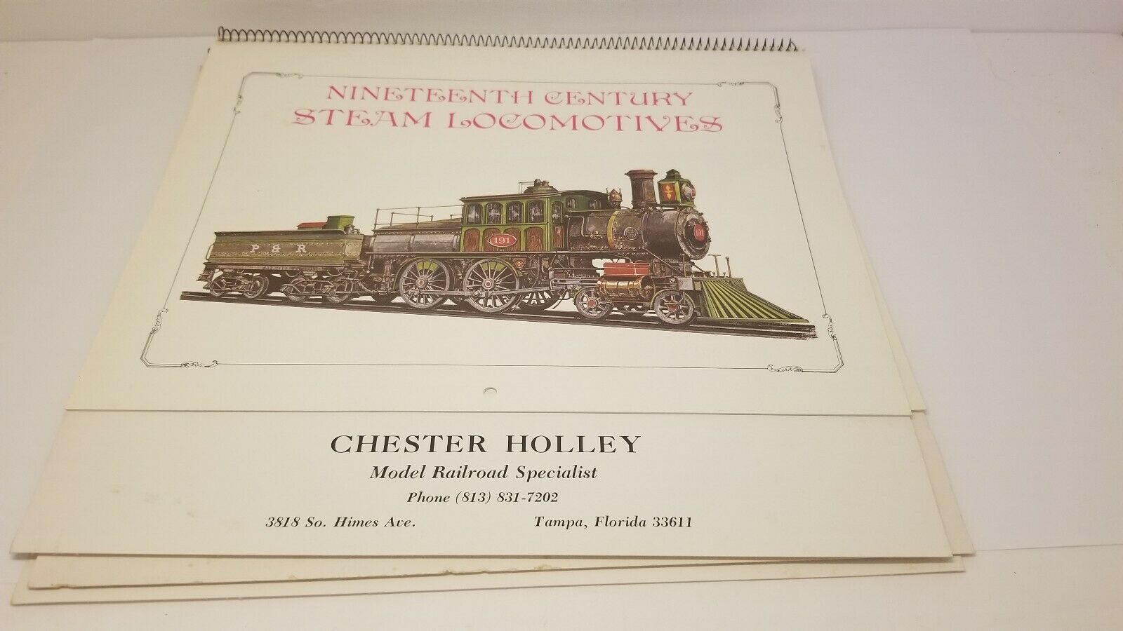 Vtg American Steam Locomotives 1989 Advertising Railroad Calendar