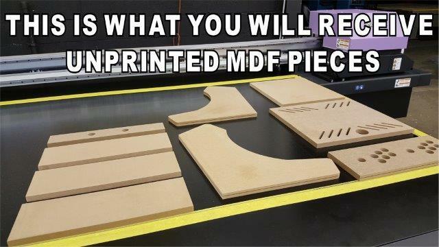 Bartop Arcade Cabinet Mdf - Do It Yourself Kit With T-molding Cuts