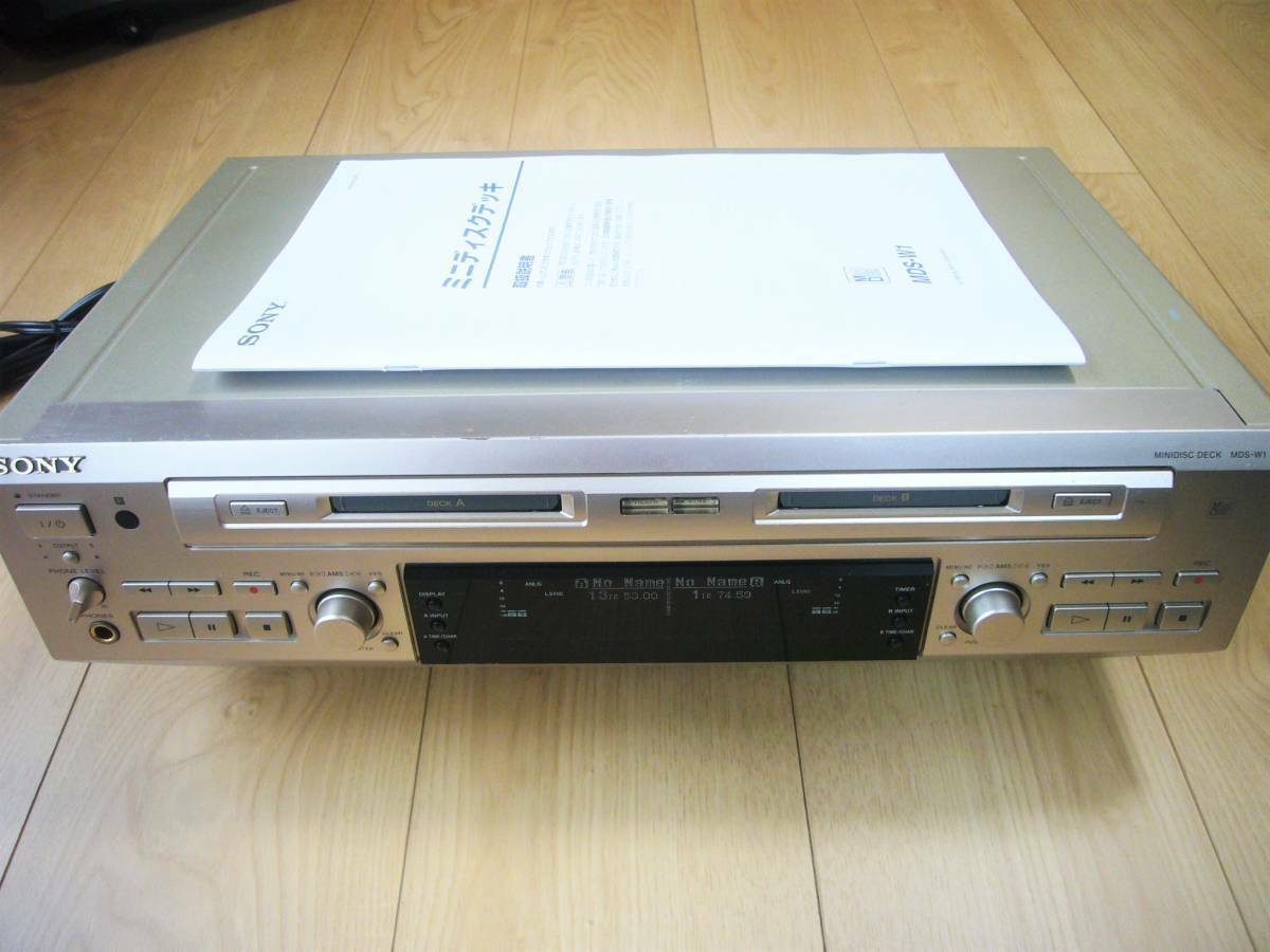 Sony MDS-W1 Md Mini Disc Deck Double W Player Recorder JAPAN#159