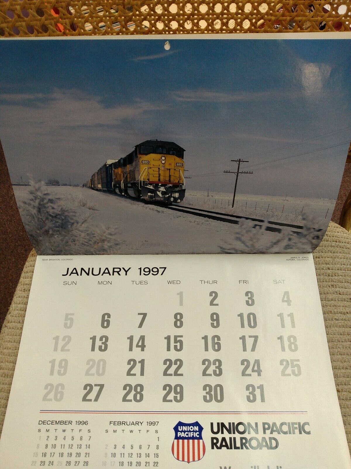 1997  Union Pacific Railroad Wall Calendar "lb"