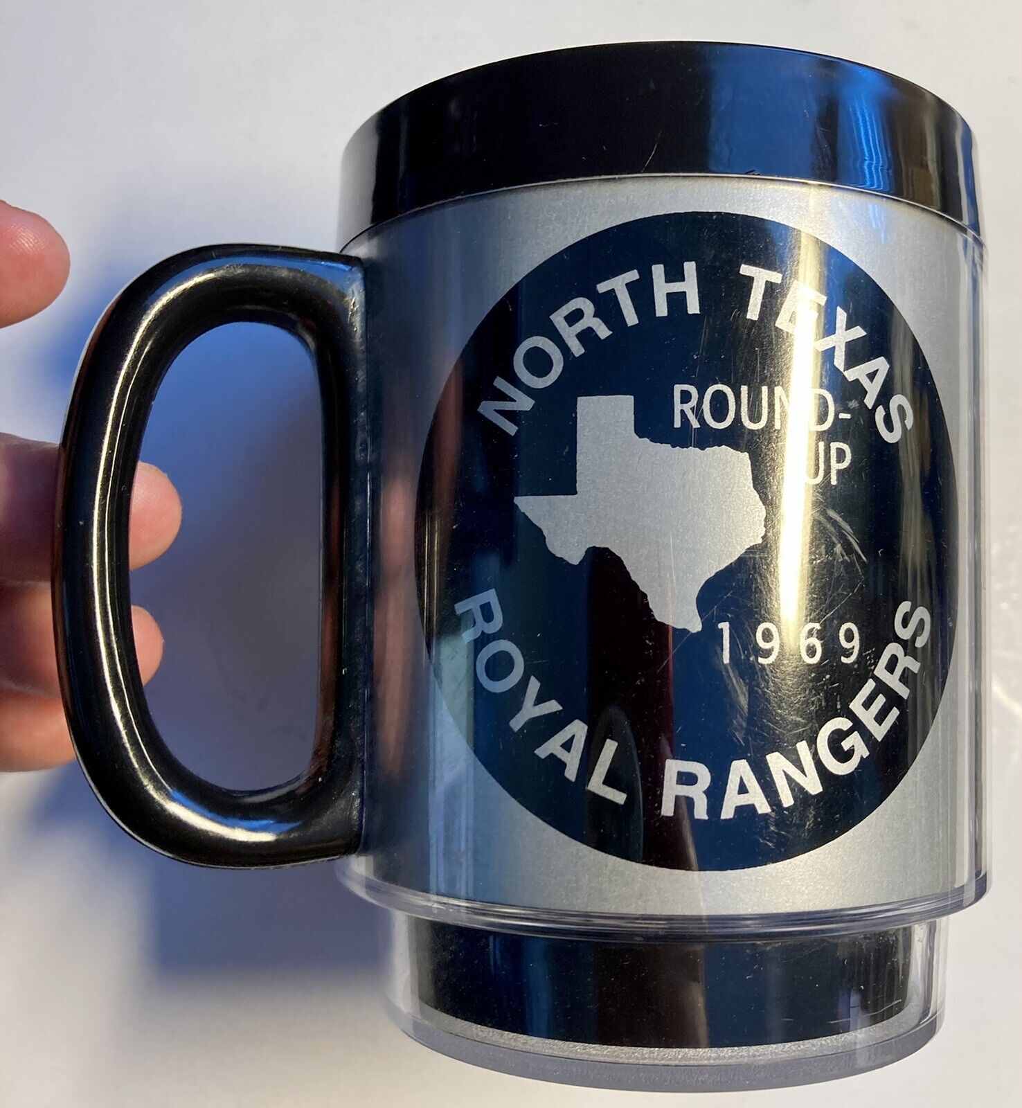 ROYAL RANGERS Coffee Cup Mug North Texas Roundup 1969 Pow Wow 20 Years 1989
