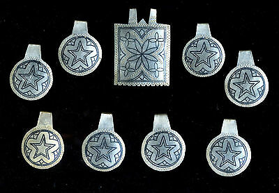 Morocco - Elements of ethnic tribal Berber beads silver and niello region South