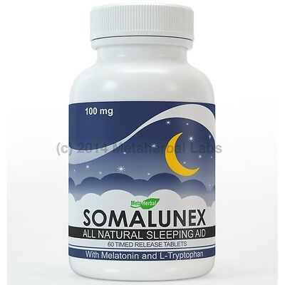 Somalunex 100mg: Extra Strength Sleeping Pills/stress Relief Timed Release Tabs