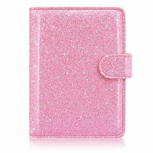 Passport Holder Cover,  Protective Premium Leather Light Pink Star of Paris