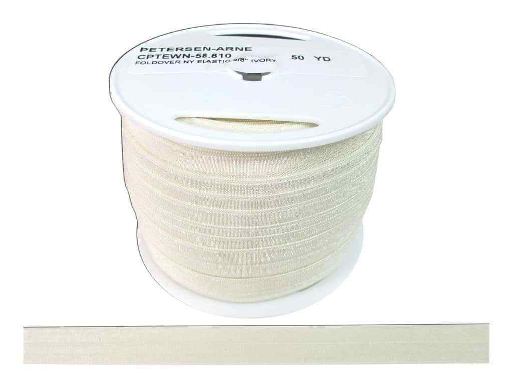 Fold Over Elastic By Cheep Trims 5/8 In. Ivory (50 Yards)