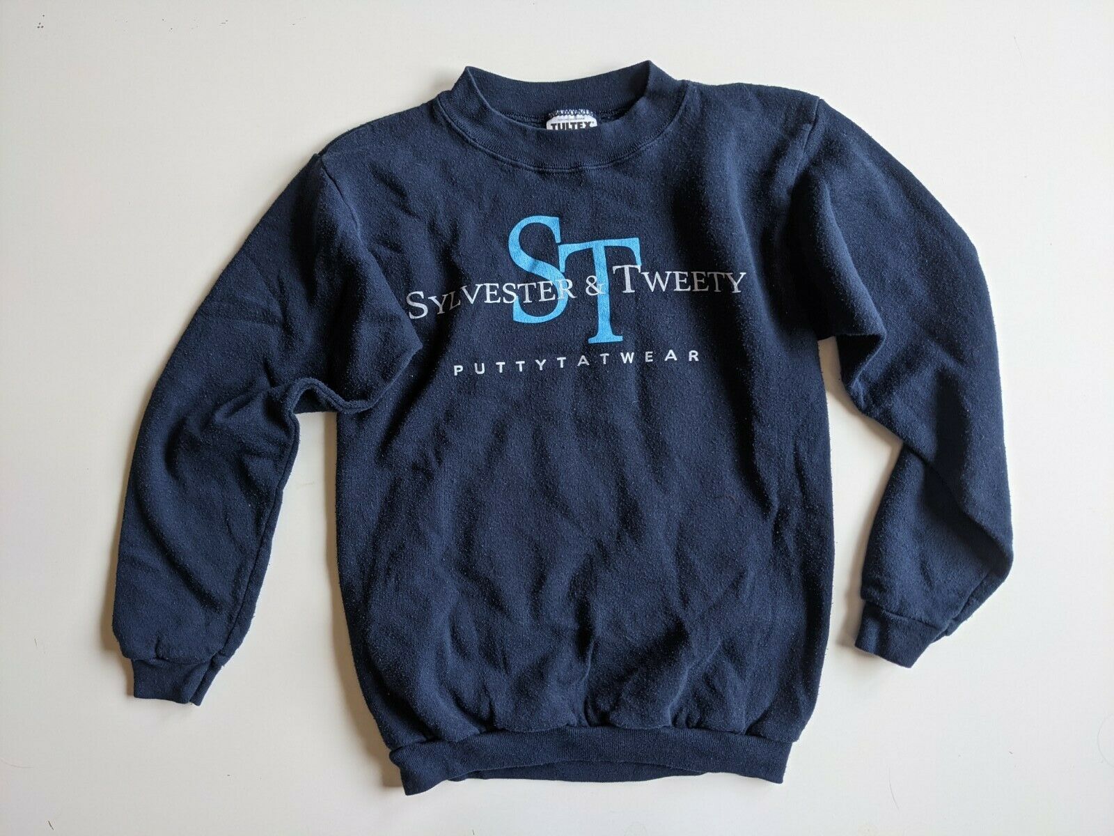 Vintage 1990s Looney Tunes Sylvester Tweety Bird Kids Pullover Sweatshirt Large