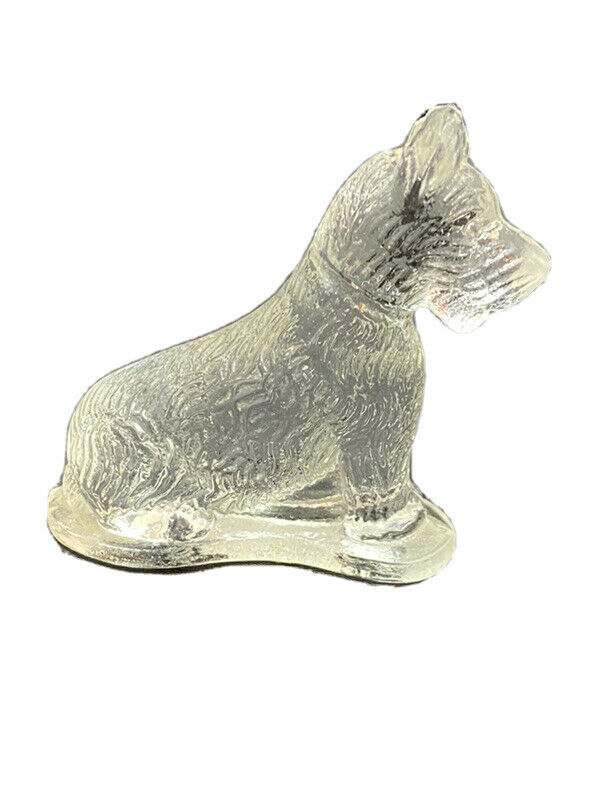 Glass Terrier Dog Figurine	2 Inches Tall
