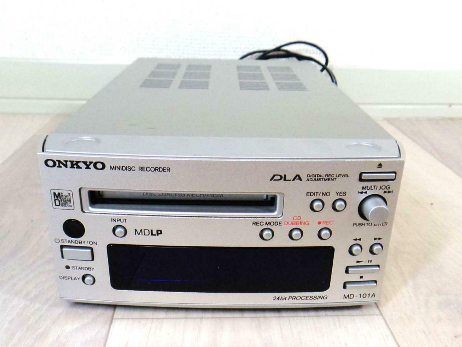 Onkyo Md-101a Intec 155 Md Deck Recorder Silver Mdlp 24-bit High Speed Working