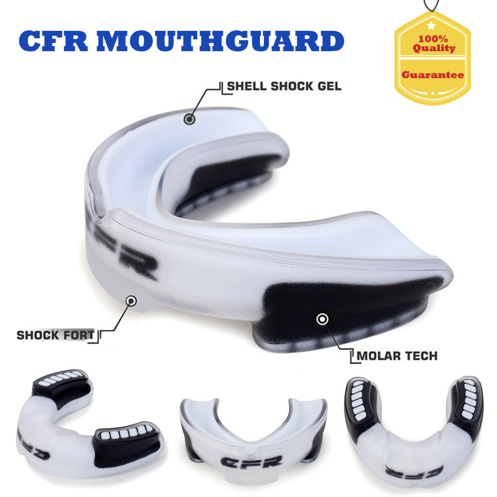 New Gel Gum Shield Case Mouth Guard Boxing Mma Junior Adult Rugby Mouthpiece Hg