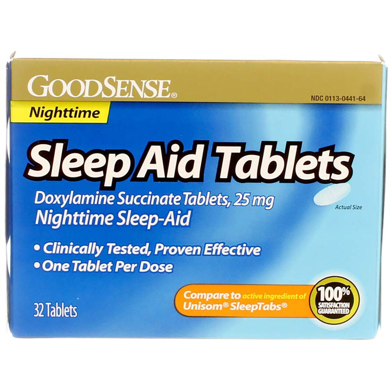 2 Pack GoodSense Doxylamine Succinate Sleep Aid Tablets, 25 mg, 32 Ct