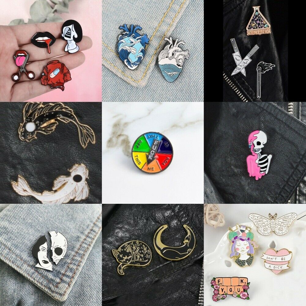 Pin Brooches Backpack Badges Different Hard Enamel Lapel Hat Bag Jeans Goth Punk