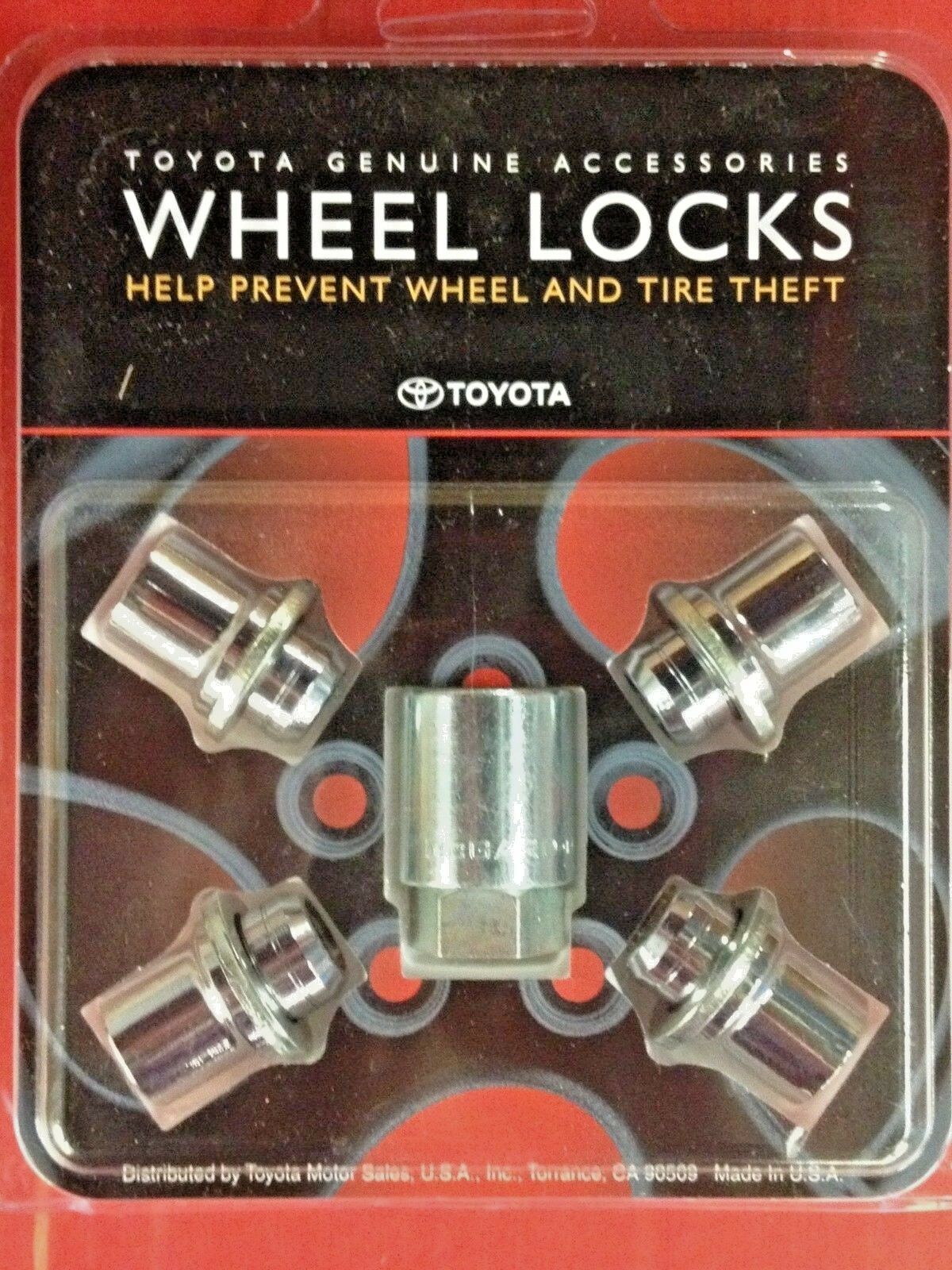 Toyota Alloy Wheel Lock Set 00276-00900 Genuine Toyota Accessory ( Short Ones )