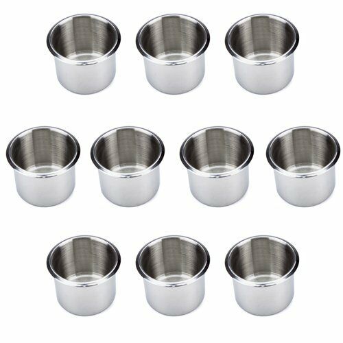 10 Small Standard Stainless Steel Drop In Drink Custom Poker Table Cup Holders
