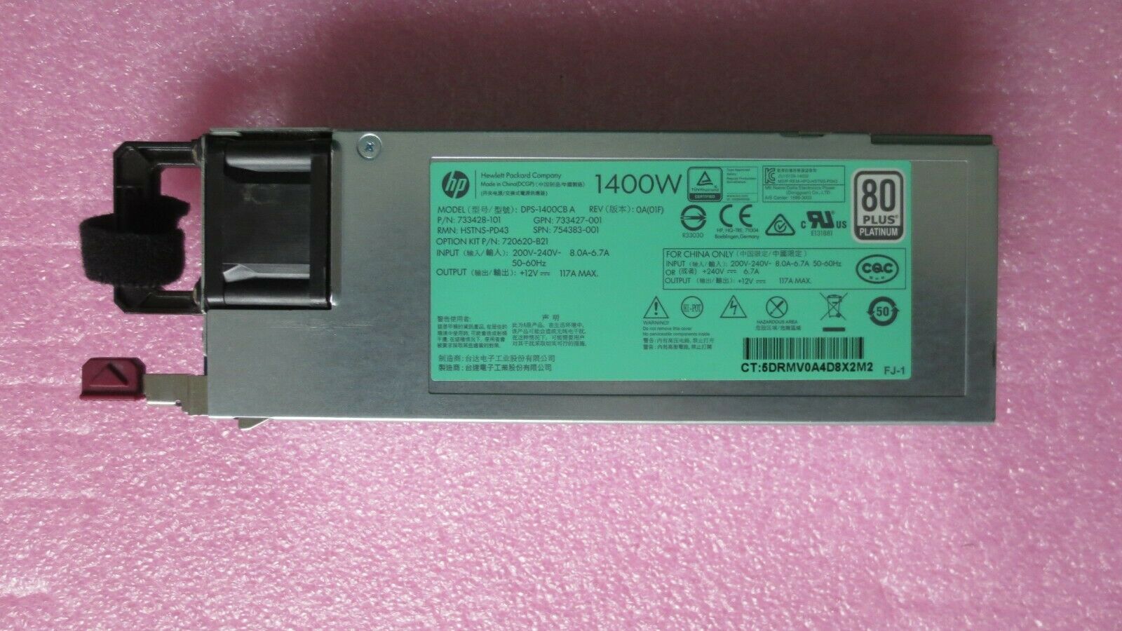 HP 1400W Flex G9 Power Supply DPS-1400CB A HSTNS-PD43 Platinum Plus