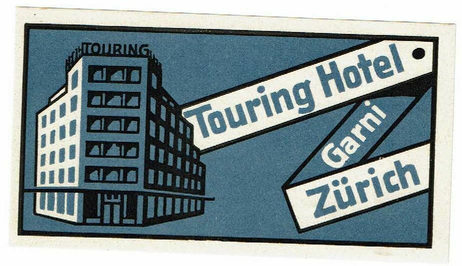 Hotel Touring Luggage Label (zurich)